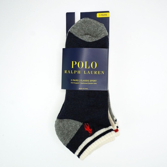 Polo Ralph Lauren Other - Polo Ralph Lauren Socks Classic Sport 3 Pack Navy